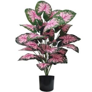 pink artificial potted plants