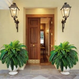2PSC UV Resistant Lifelike Artificial Fern, Artificial Ferns for Outdoors, Faux Ferns Fake Ferns Artificial Plants