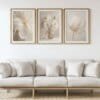 modern peony wall art for living room