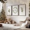 Christmas living room wall decor