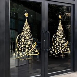 holiday window decoration stickers