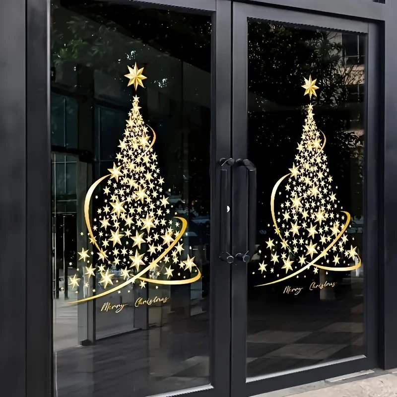 holiday window decoration stickers