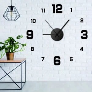 modern frameless wall clock