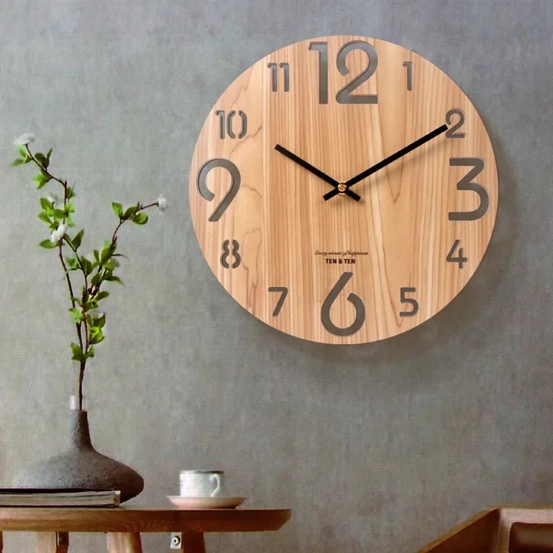wooden wall clock modern design