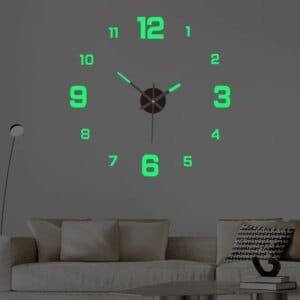 Luminous Digital Wall Clock DIY Stereoscopic Silent Modern Home Decor UAE