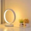 20CM Circular Ring Table Lamp Dimmable LED Night Light for Bedroom Bedside Living Room