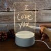 LED Note Board Night Lamp Message Board With Pen USB Plug in Writable Light Gift