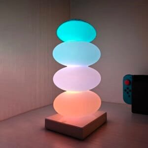 RGB Color Changing Table Lamp 16 Color LED Touch Switch Multi Step Light for Bedside