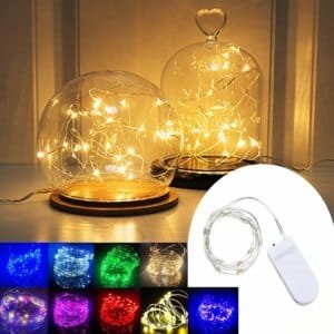10 LED Copper Wire Fairy Lights & Battery String Lights for Wedding & Home Decor