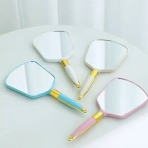 Vintage Handheld Makeup Mirror HD Mirror with Handle