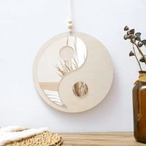 wooden wall mirror