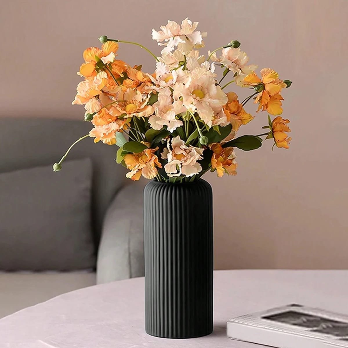 Striped Flower Vase for Flowers