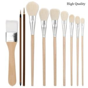 acrylic paint brushes