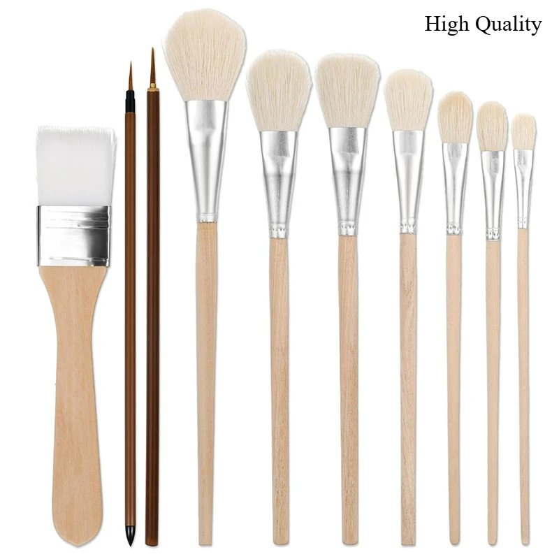 acrylic paint brushes