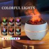 Volcano humidifier New style 360ml 7 colors fire flame Cool Mist humidifier Aroma Essential Oil h2o USB air Diffuser