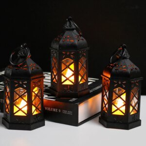 LED Vintage Lantern – Flickering Candle Light for Garden & Party